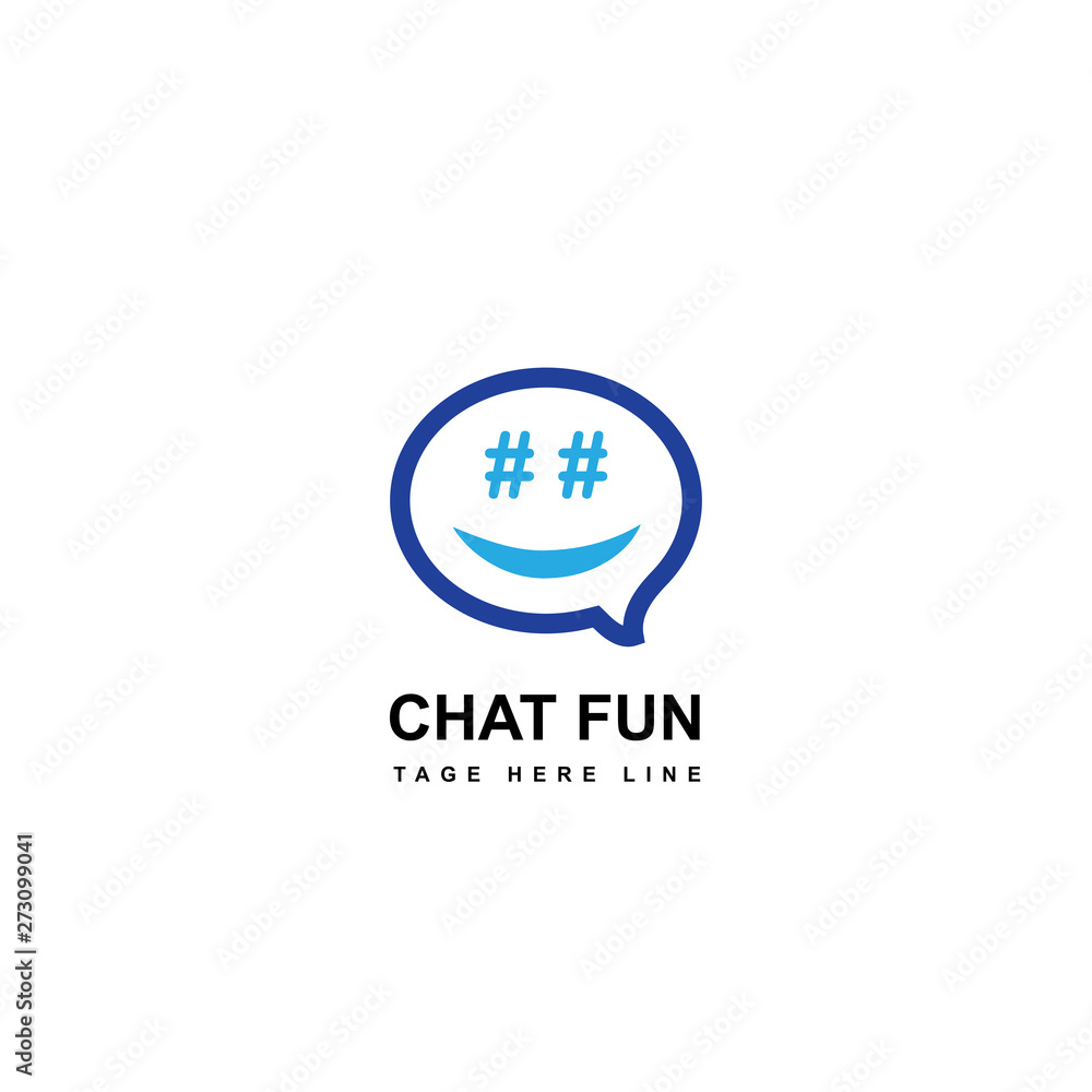 chat round logo template
