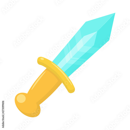 sword isolated illustration on white background