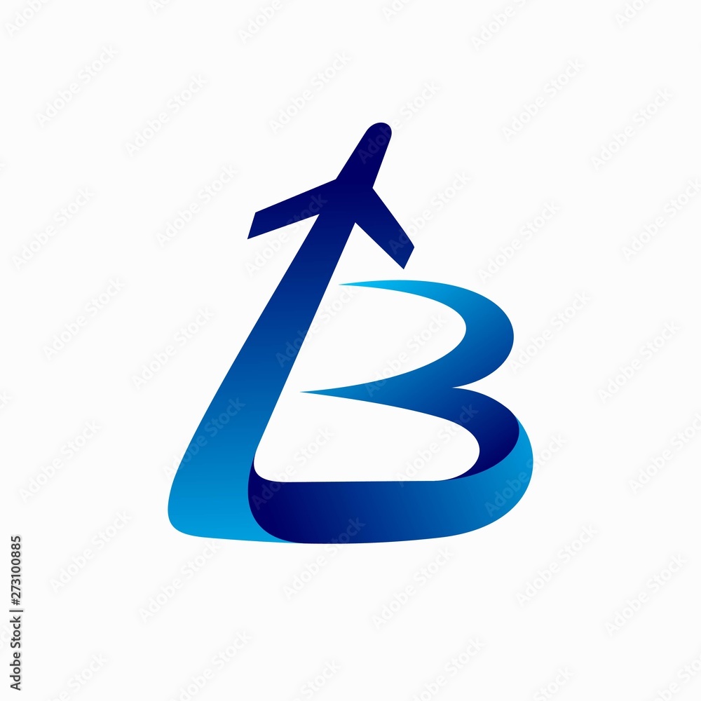 Letter B that forms an airplane Letter B that forms an airplane
