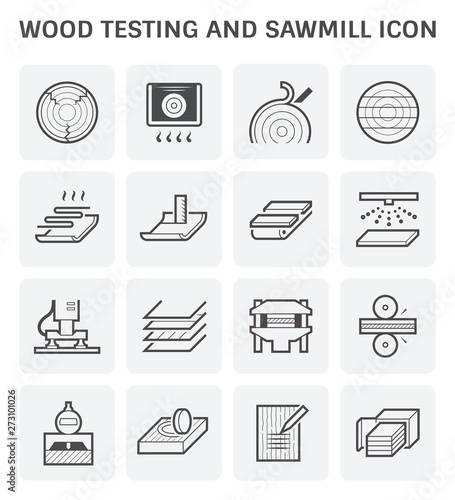 Wood sawmill icon