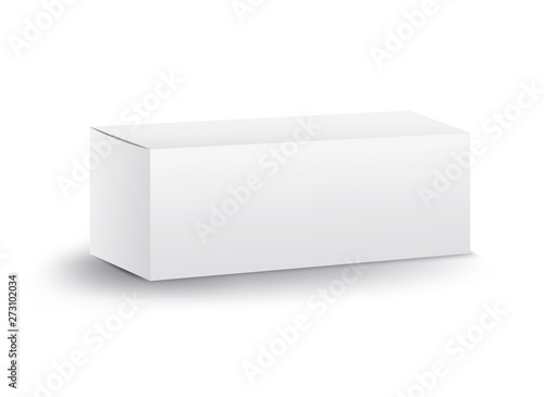 White package box vector, package design, 3d box, product design, realistic packaging for cosmetic or medical, paper boxes. © VectorDesignArt2019
