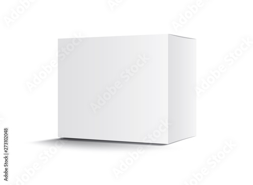 White package box vector, package design, 3d box, product design, realistic packaging for cosmetic or medical, paper boxes.