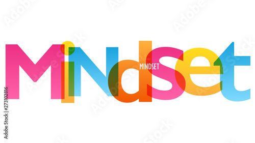 MINDSET colorful vector concept word typography banner
