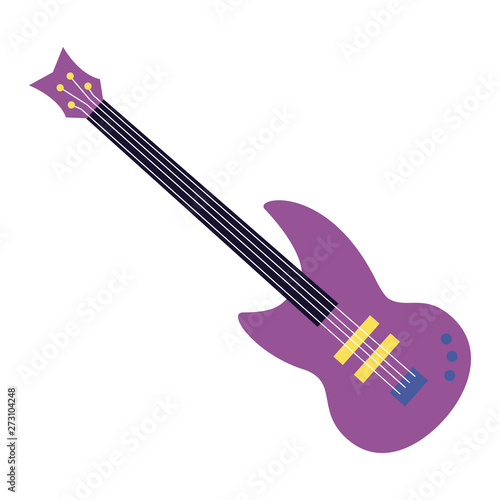 eletric guitar music instrument on white background