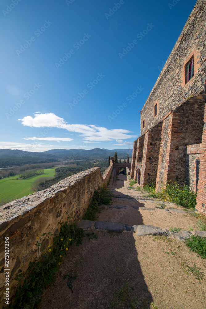 The medieval village of Hostalric in Girona The medieval village of Hostalric in Girona