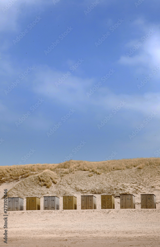 Dunes and beach Dutch Northsea coast. Julianadorp Netherlands