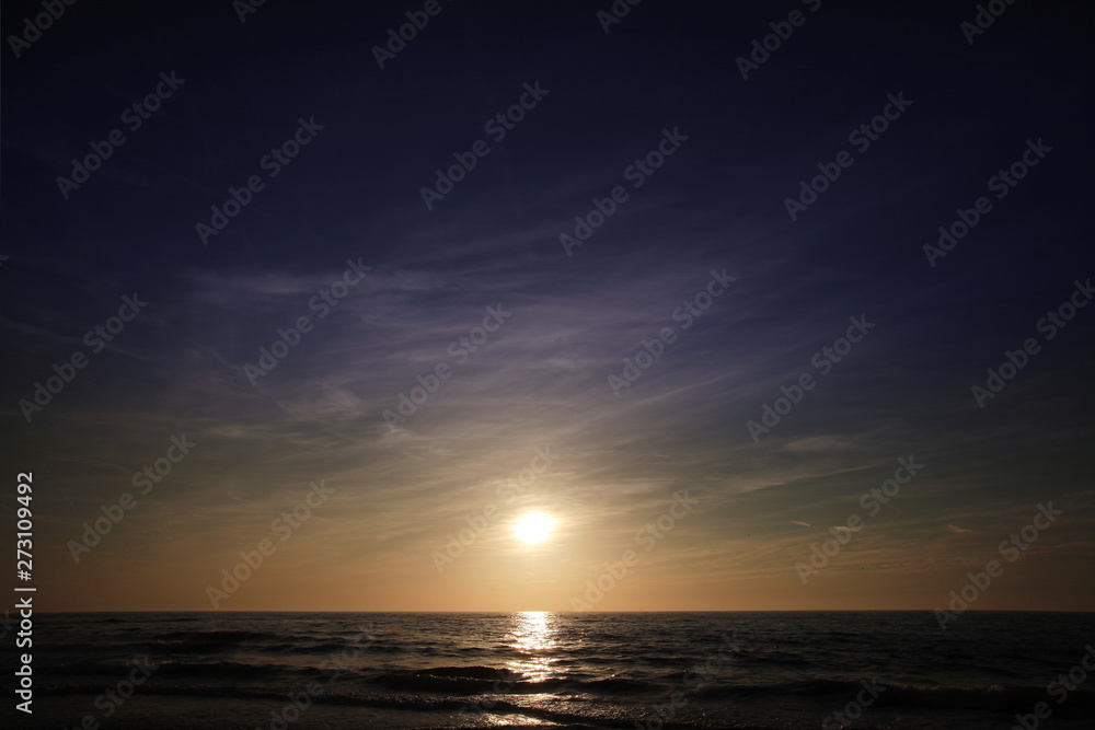 Sunset at the beach of Julianadorp. Dutch coast. Netherlands Sunset at the beach of Julianadorp. Dutch coast. Netherlands
