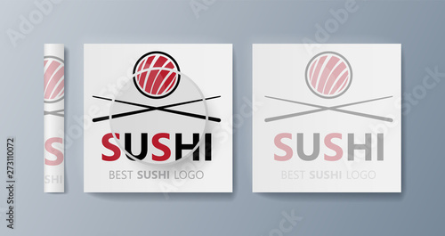 Set of brochures Sushi for marketing the promotion goods and services on market
