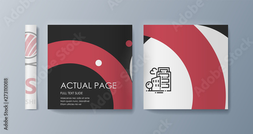 Set of brochures Sushi for marketing the promotion goods and services on market