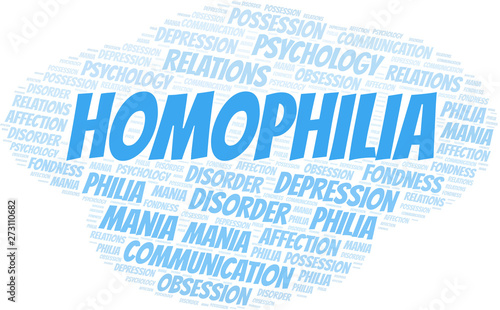 Homophilia word cloud. Type of Philia.
