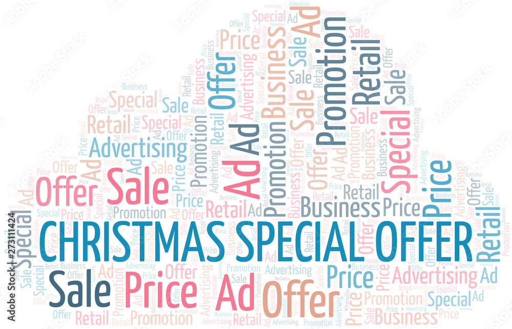 Christmas Special Offer word cloud. Wordcloud made with text only. Christmas Special Offer word cloud. Wordcloud made with text only.