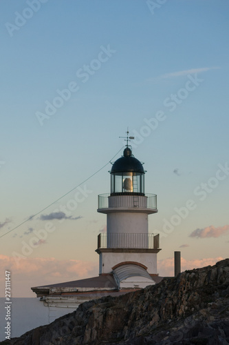 Lighthouse of the Cap de Creus Natural Park, the westernmost point of Spain, where the sun first rises. © Toniflap