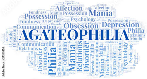 Agateophilia word cloud. Type of Philia.