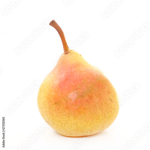 single pear isolated on white background