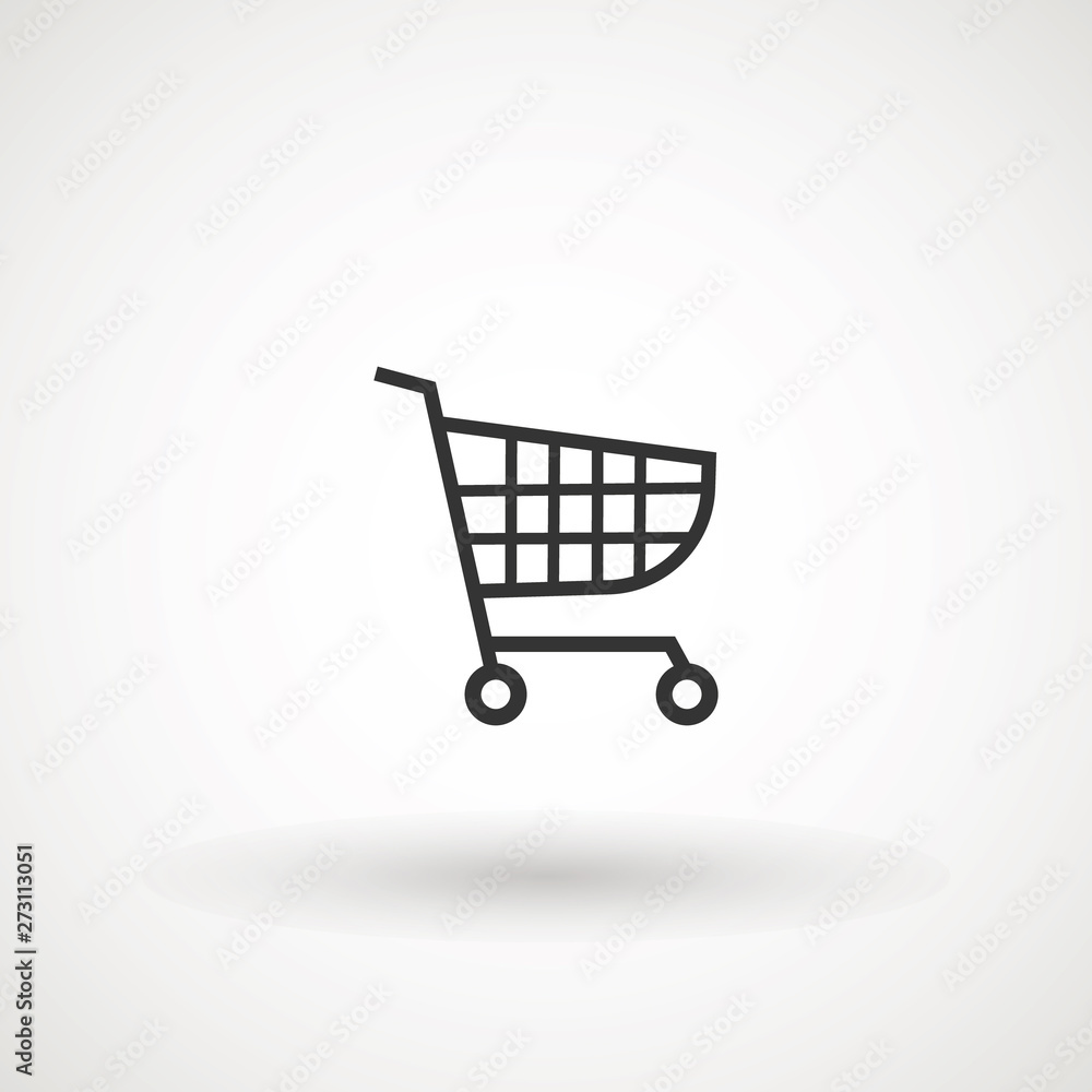 Shopping Cart Icon, flat design best vector icon.