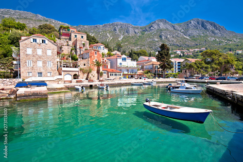 Idyllic village of Mlini in Dubrovnik archipelago view © xbrchx