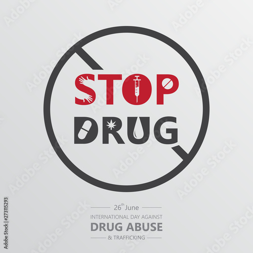 international day against drug abuse banner vector