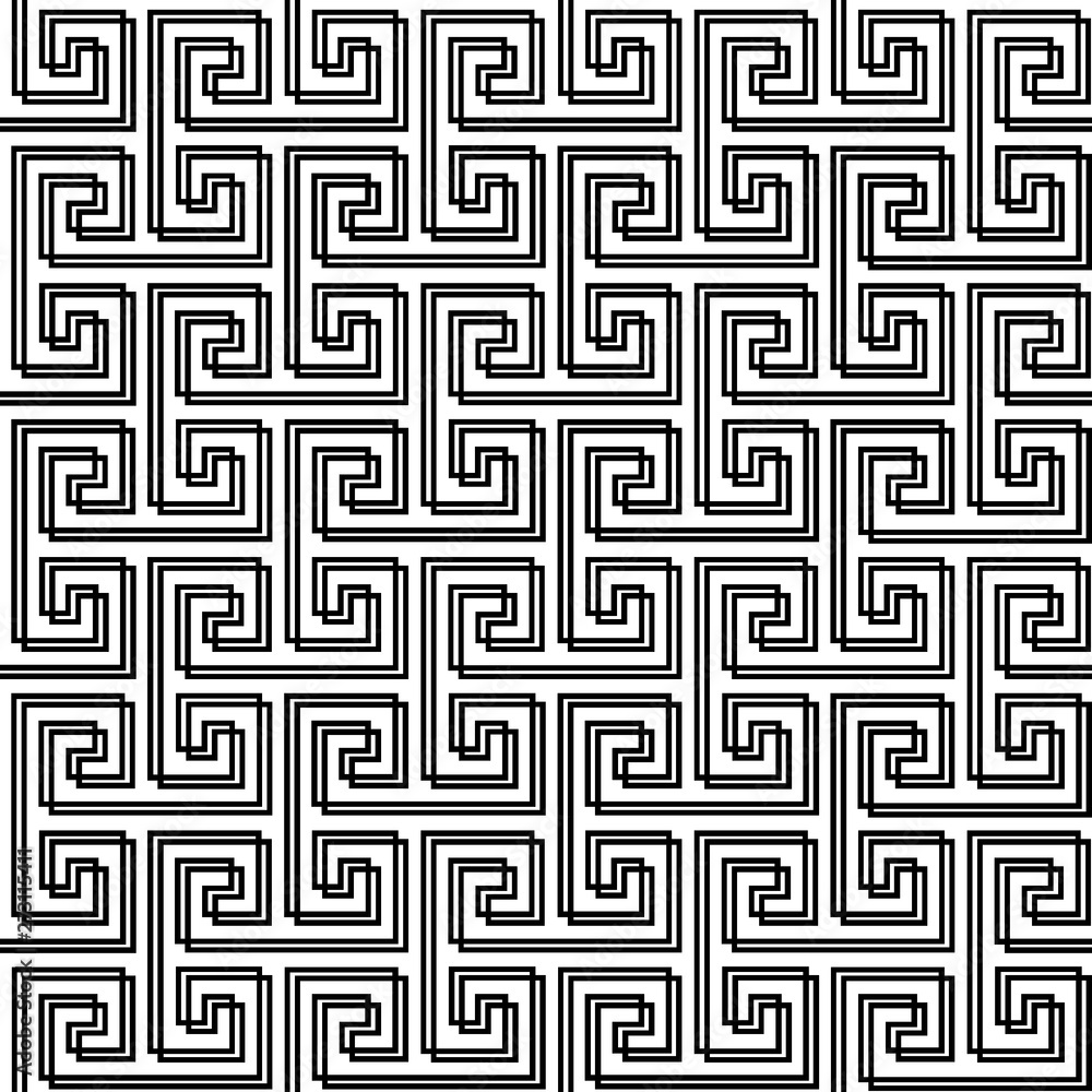 Black seamless pattern on a white background