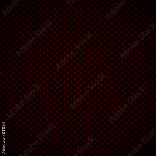 Abstract luxury style geometric triangles pattern black and red background and texture. Dragon scales.