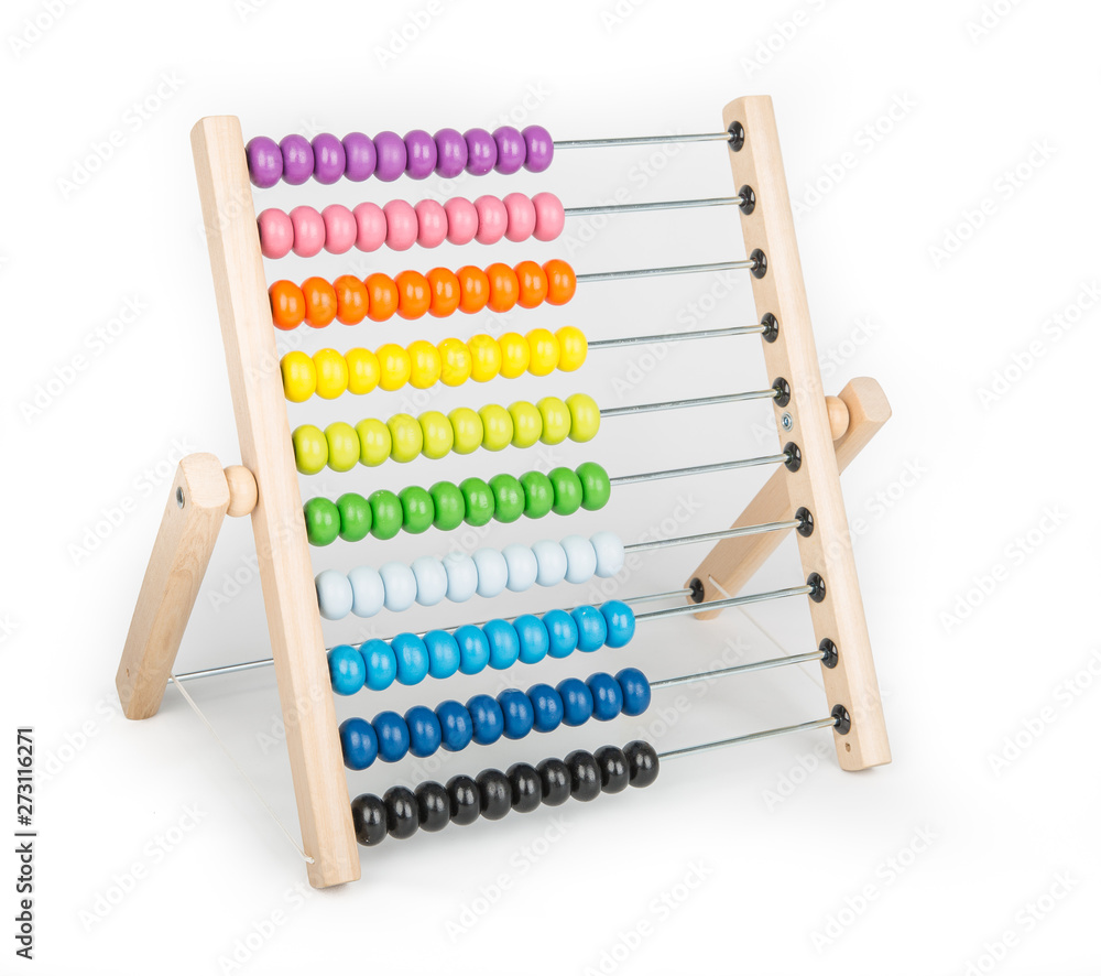 Abacus counting frame isolated on white Abacus counting frame isolated on white
