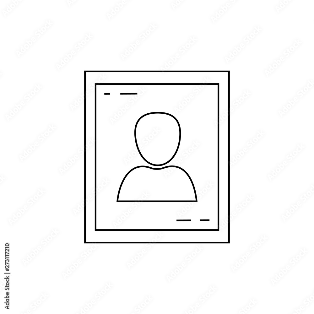 Photo frame vector icon on white Photo frame vector icon on white