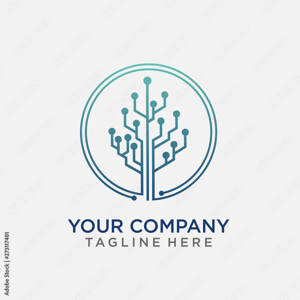Techno, tree, icon, logo, vector Techno, tree, icon, logo, vector