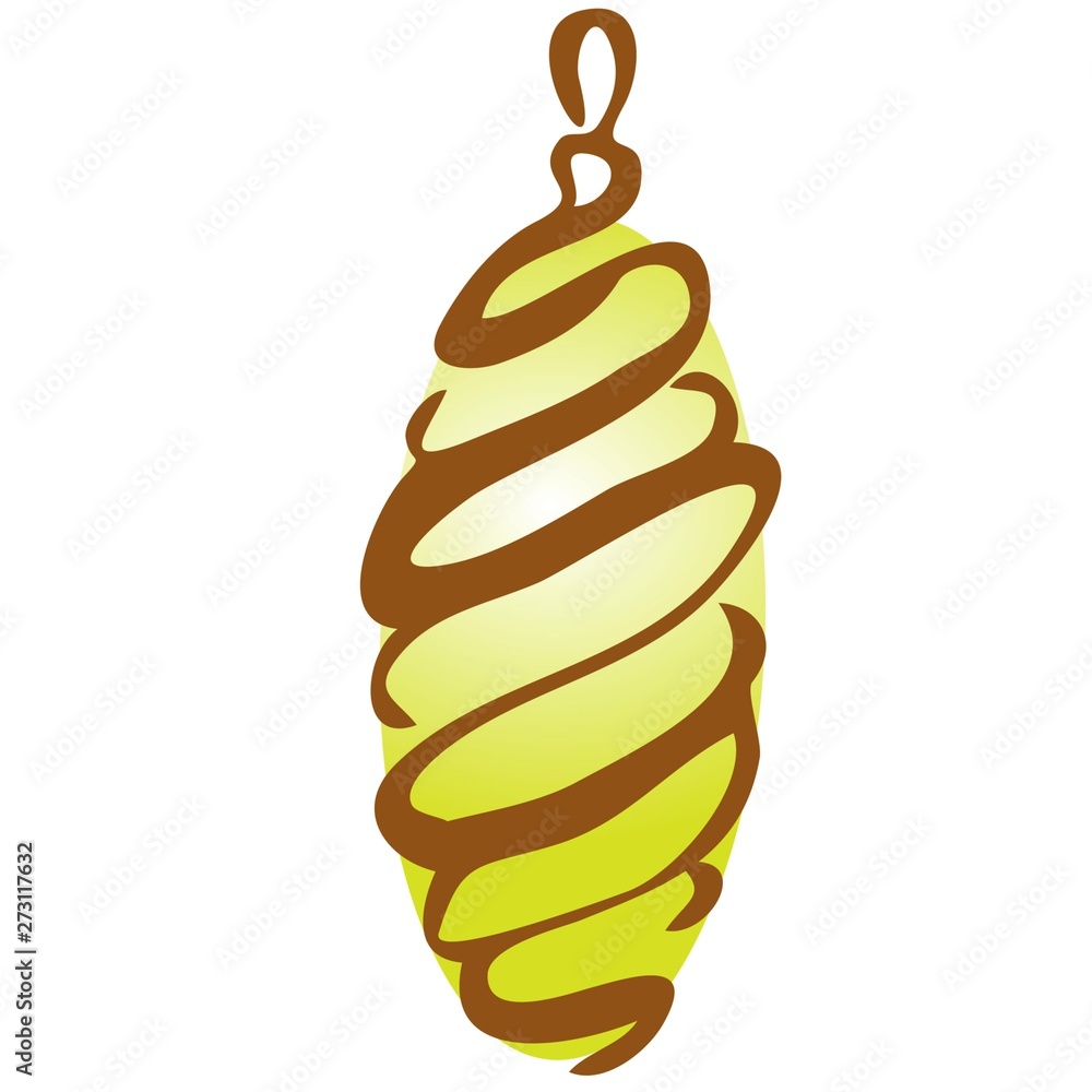 Vector isolated hand draw Christmas toy cone on a white background Vector isolated hand draw Christmas toy cone on a white background