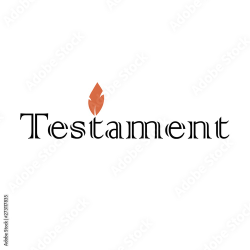 testament text logo candlestick