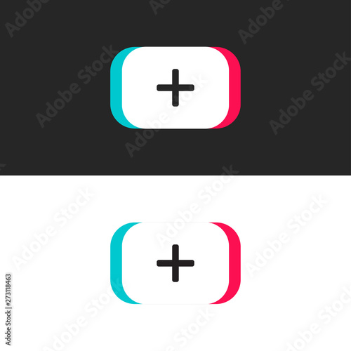 Plus sign icon. Colored icon or button of plus symbol with background. Modern UI website navigation. Send, submit, ship, dispatch symbol. Social media information symbol. Flat design. Colored flat web