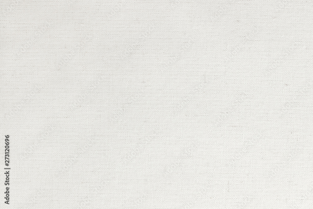 White cotton fabric texture background, seamless pattern of natural  textile. Stock Photo