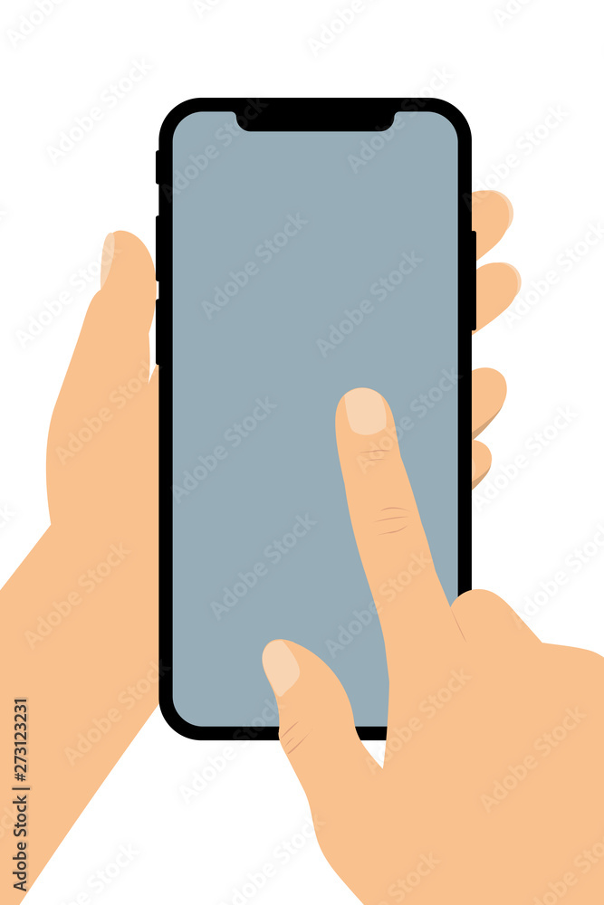 Smartphone mit Hand Konzept Smartphone mit Hand Konzept