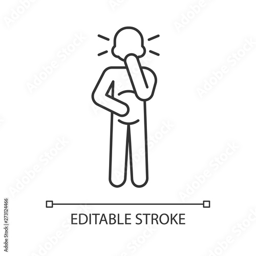 Nausea linear icon