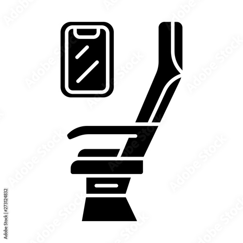 Passenger seat glyph icon