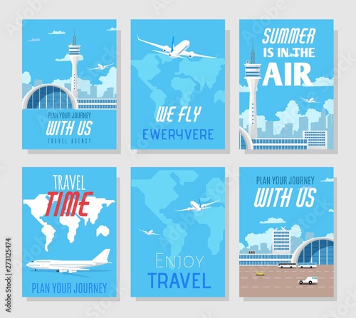 Social Media or Print World Travel Cards Sales Set