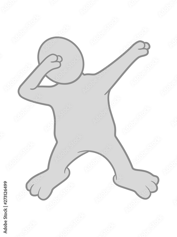 dab dabbing tanz pose lustig figur spaß party feiern cool trend clipart  comic cartoon design Stock-illustration | Adobe Stock