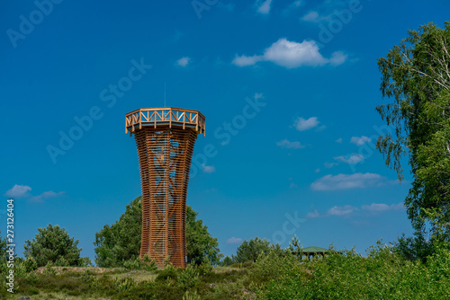 wooden observation tower in nature reserve Kyritz-Ruppiner Heide