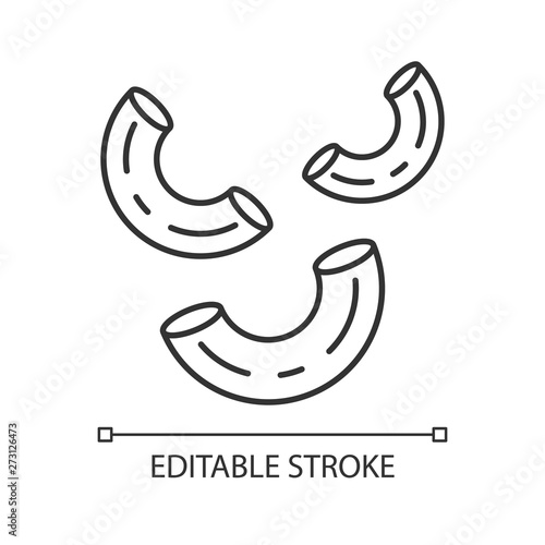 Elbows pasta linear icon