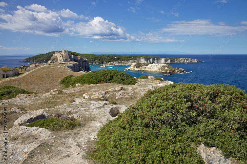 Obraz premium San Nicola island. View on sea and San Domino. Tremiti, Italy