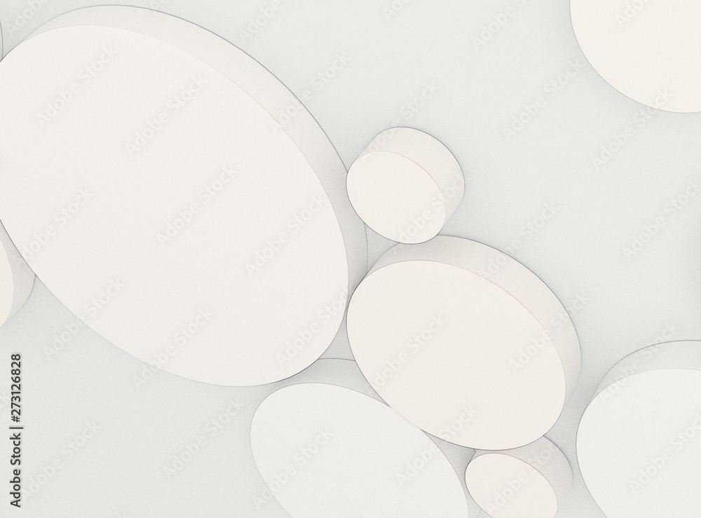 Fototapeta premium Abstract soft circles background. 3D illustration