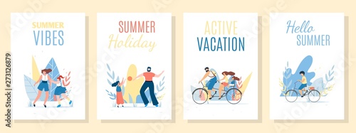 Summer Cards, Mobile Covers, Network Stories Set