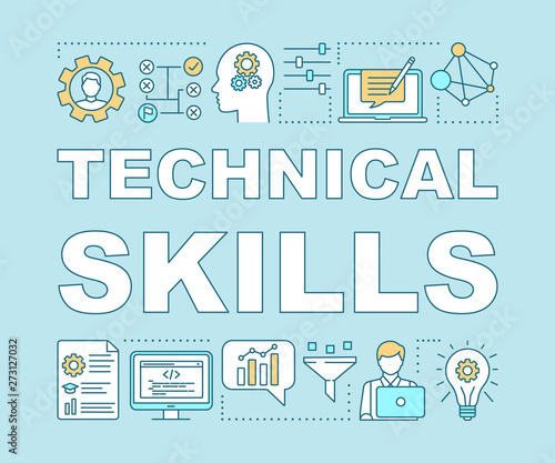 Technical skills word concepts banner
