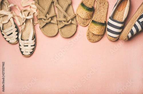 фотографія Variety of trendy summer shoes