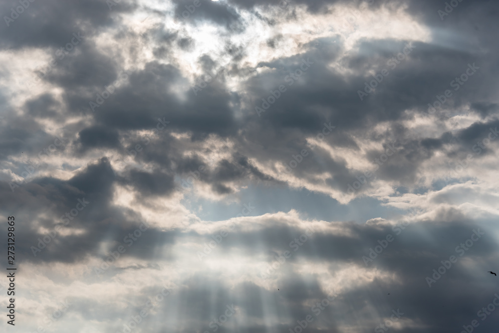 Dark Cloudscape with Rays of Light Dark Cloudscape with Rays of Light