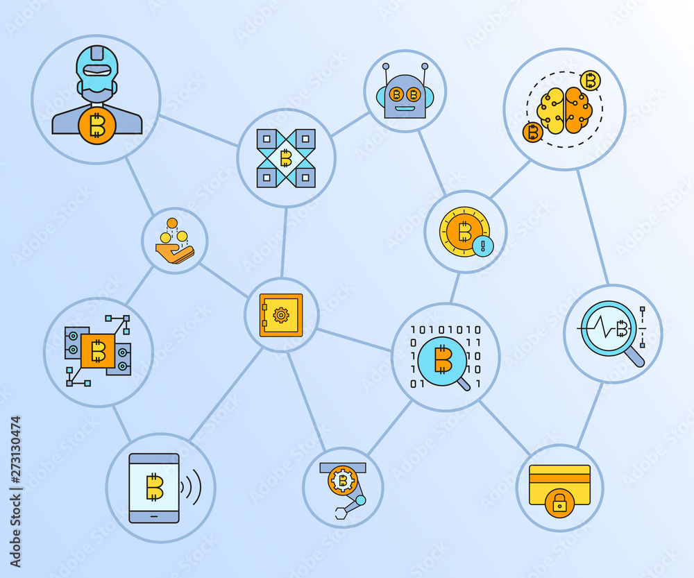 cryptocurrency and blockchain technology concept network cryptocurrency and blockchain technology concept network