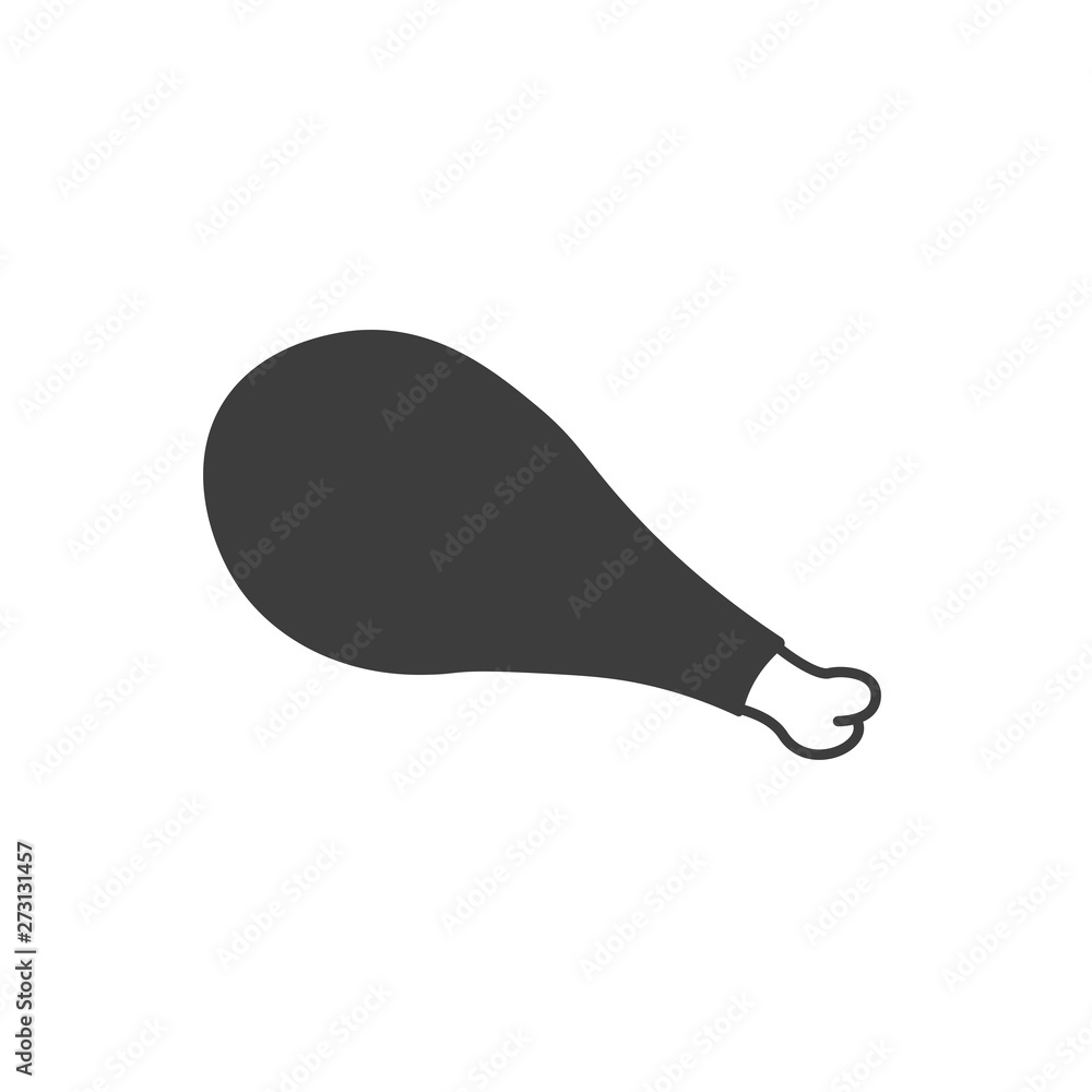 Fried chicken icon illustration isolated vector sign symbol. Chicken leg, drumstick, thighs icon vector Fried chicken icon illustration isolated vector sign symbol. Chicken leg, drumstick, thighs icon vector
