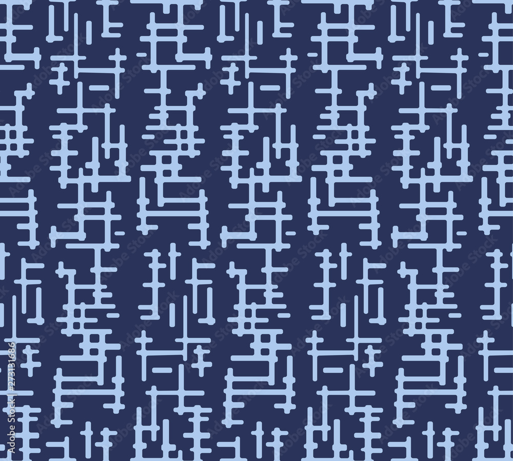 Japanese Abstract Geometric Seamless Pattern
