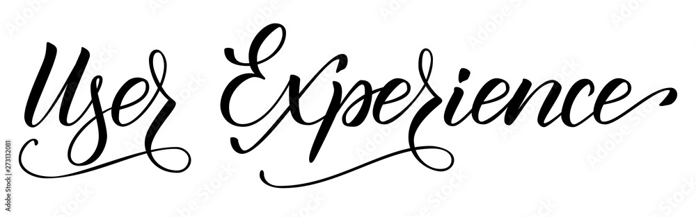 Handwritten modern brush calligraphy User Experience isolated on white. Vector illustration. Handwritten modern brush calligraphy User Experience isolated on white. Vector illustration.
