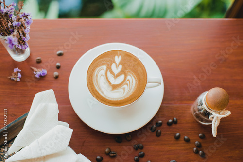 cup of coffee on table