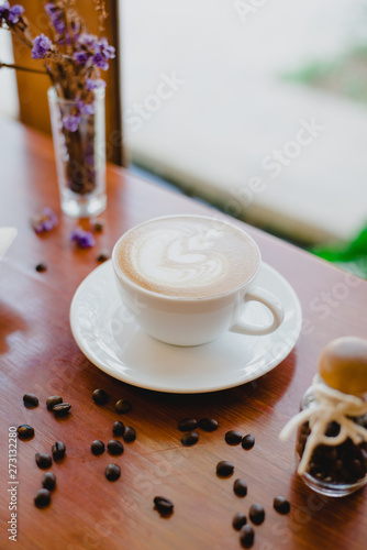 cup of coffee and beans