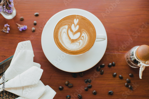cup of coffee on table
